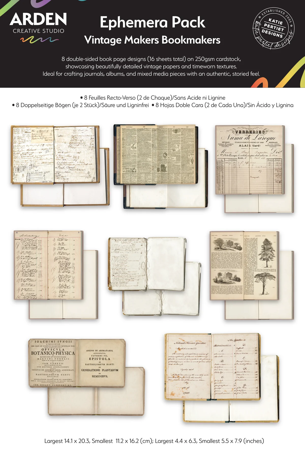 Arden Creative Studio Vintage Makers Bookmakers Ephemera Pack